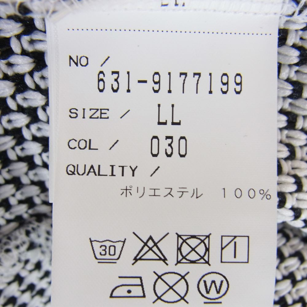 TORNADO MART トルネードマート 631-9177199 フードコーティングロゴ 編み込み フルジップ ニット パーカー ブラック系 LL【中古】