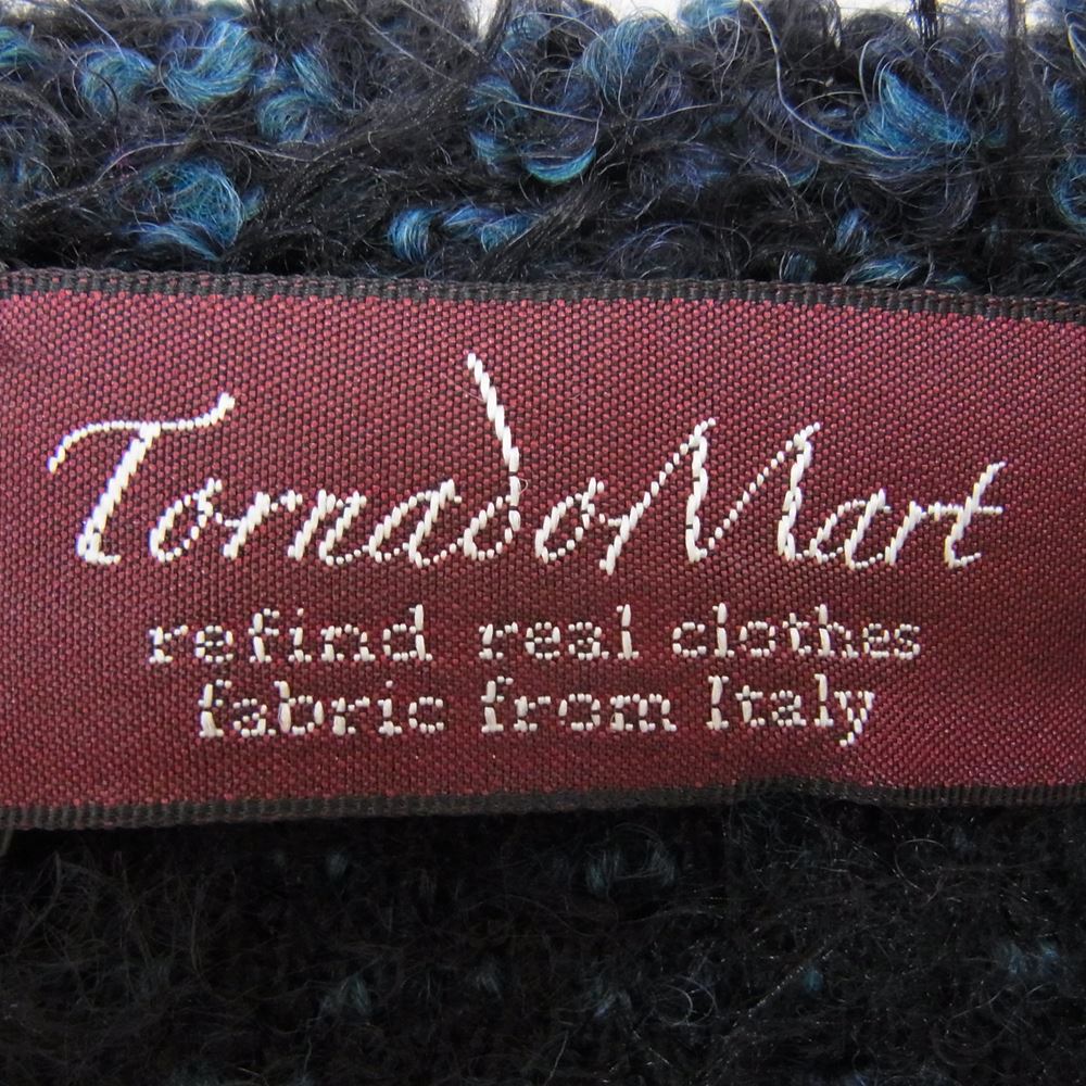 TORNADO MART トルネードマート TCS-7520 タグ付き ループフェザー コットン ウール Vネック グランジ ニット セーター ブルー系 L【極上美品】【中古】