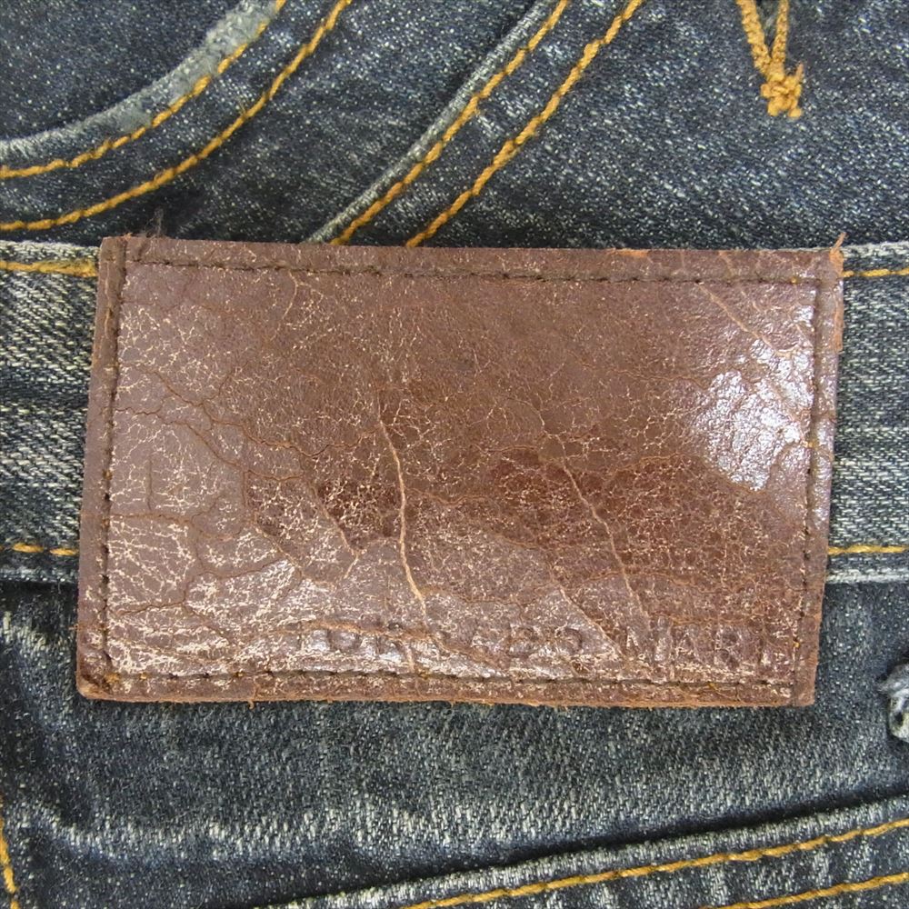 TORNADO MART トルネードマート TPT-8209 ダメージ加工 ラインストーン 唐草刺繍 ベルボトム ブーツカット フレア デニム パンツ インディゴブルー系 L【中古】