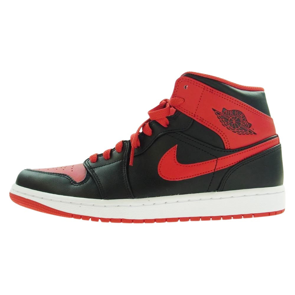 NIKE ナイキ DQ8426-060 1 MID BRED TOE ミッド ブレッドトゥ ミッドカット スニーカー ブラック系 レッド系 26.5cm【新古品】【未使用】【中古】