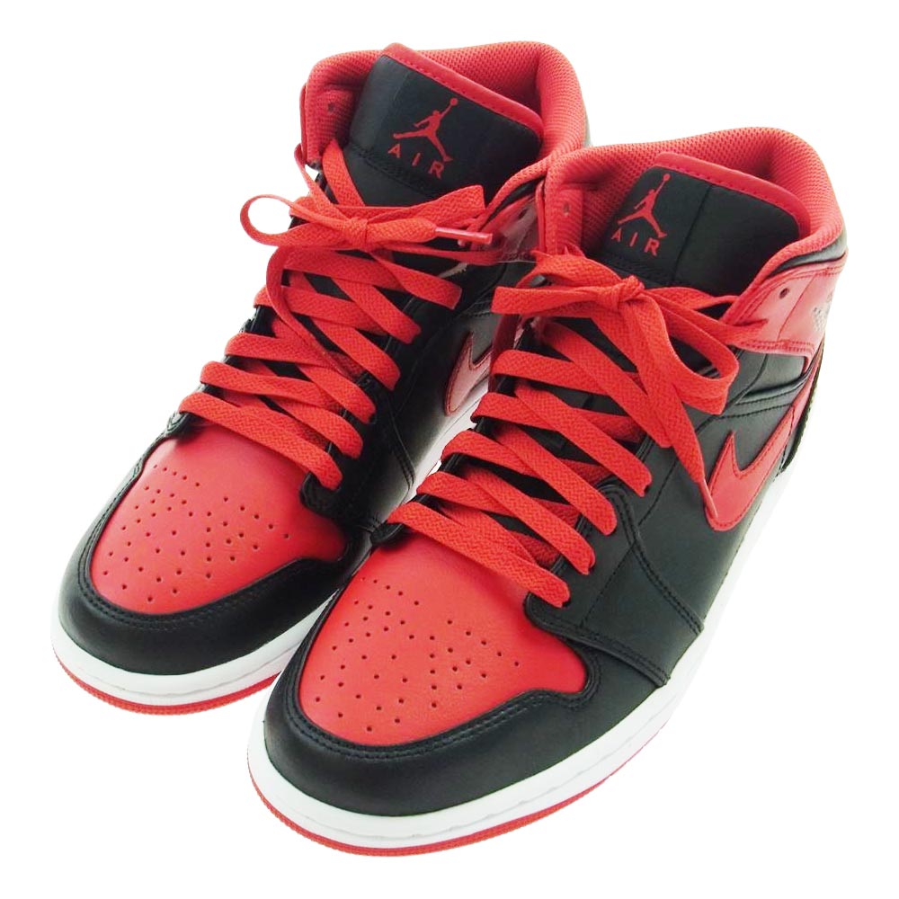 NIKE ナイキ DQ8426-060 1 MID BRED TOE ミッド ブレッドトゥ ミッドカット スニーカー ブラック系 レッド系 26.5cm【新古品】【未使用】【中古】