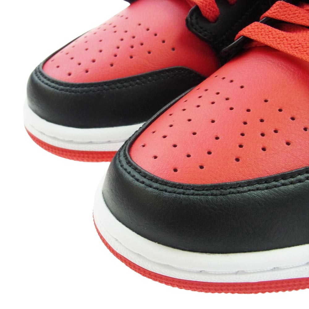 NIKE ナイキ DQ8426-060 1 MID BRED TOE ミッド ブレッドトゥ ミッドカット スニーカー ブラック系 レッド系 26.5cm【新古品】【未使用】【中古】