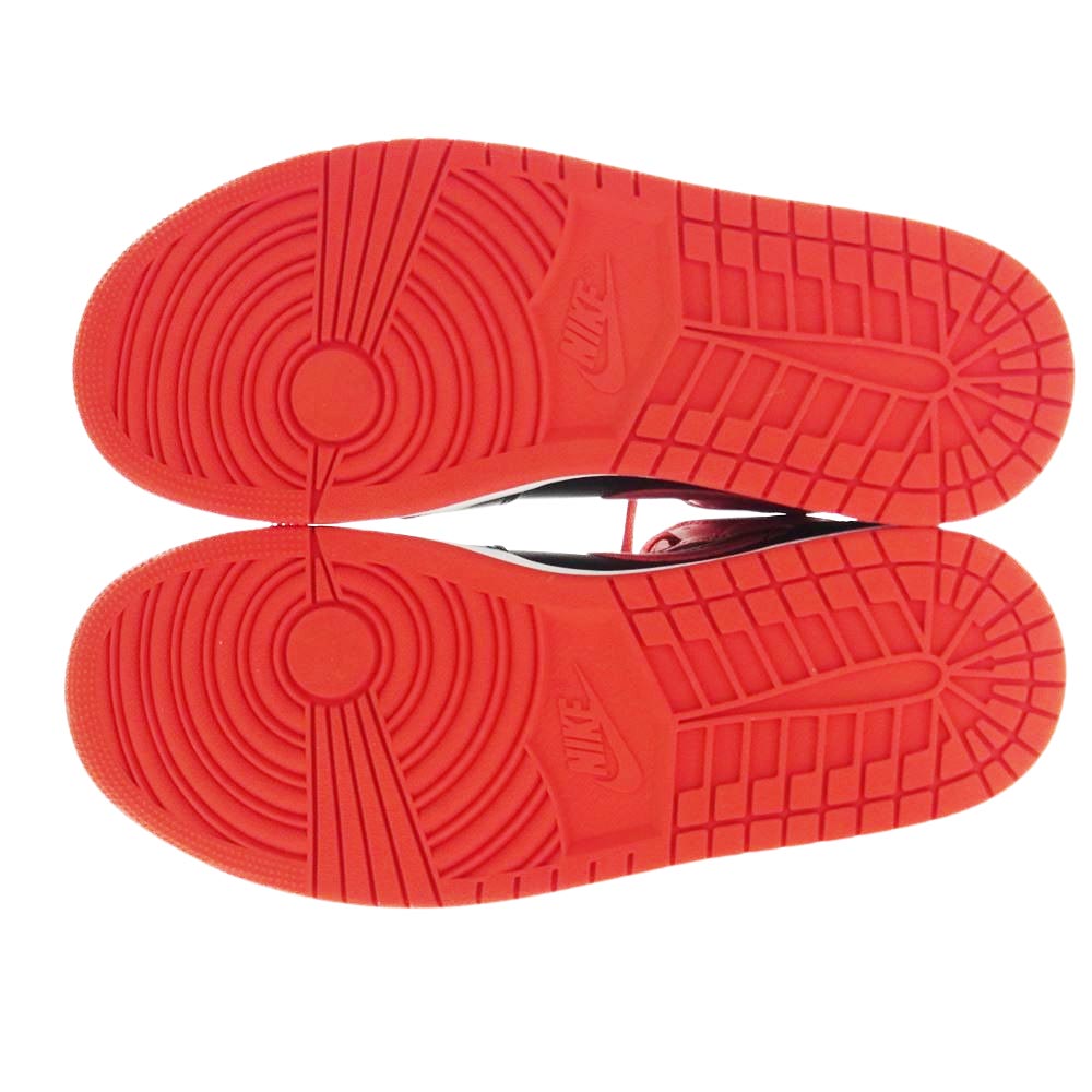NIKE ナイキ DQ8426-060 1 MID BRED TOE ミッド ブレッドトゥ ミッドカット スニーカー ブラック系 レッド系 26.5cm【新古品】【未使用】【中古】