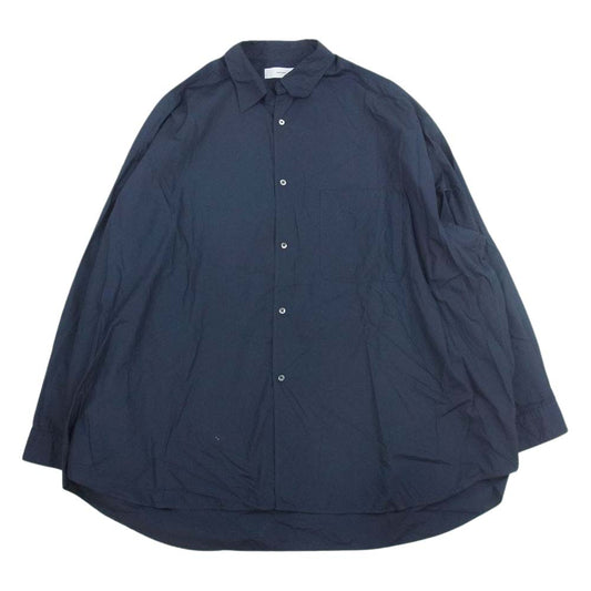 GRAPHPAPER グラフペーパー 23SS GM231-50080B BROAD L/S OVERSIZED REGULAR COLLAR SHIRT ブロード ロングスリーブ オーバーサイズ 長袖 シャツ ネイビー ネイビー系【中古】