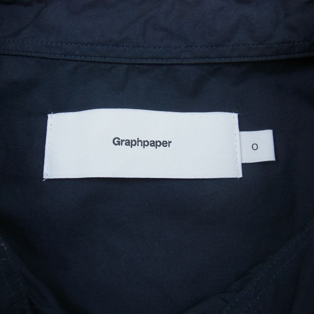 GRAPHPAPER グラフペーパー 23SS GM231-50080B BROAD L/S OVERSIZED REGULAR COLLAR SHIRT ブロード ロングスリーブ オーバーサイズ 長袖 シャツ ネイビー ネイビー系【中古】