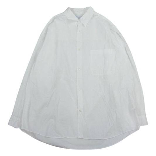 GRAPHPAPER グラフペーパー 22SS GM221-50115B  BROAD L/S OVERSIZED REGULAR COLLAR SHIRT オーバーサイズ レギュラーカラー 長袖 シャツ ホワイト系 F【中古】
