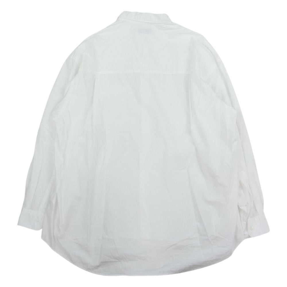 GRAPHPAPER グラフペーパー 22SS GM221-50115B  BROAD L/S OVERSIZED REGULAR COLLAR SHIRT オーバーサイズ レギュラーカラー 長袖 シャツ ホワイト系 F【中古】