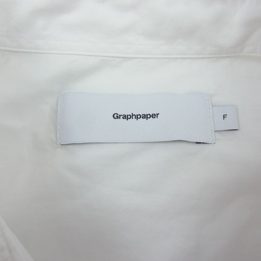 GRAPHPAPER グラフペーパー 22SS GM221-50115B  BROAD L/S OVERSIZED REGULAR COLLAR SHIRT オーバーサイズ レギュラーカラー 長袖 シャツ ホワイト系 F【中古】