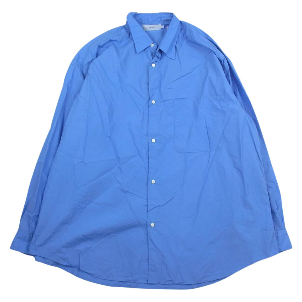 GRAPHPAPER グラフペーパー 23SS  GM231-50080B  BROAD L/S OVERSIZED REGULAR COLLAR SHIRT ブロード ロングスリーブ オーバーサイズ 長袖 シャツ ブルー ブルー系 F【中古】