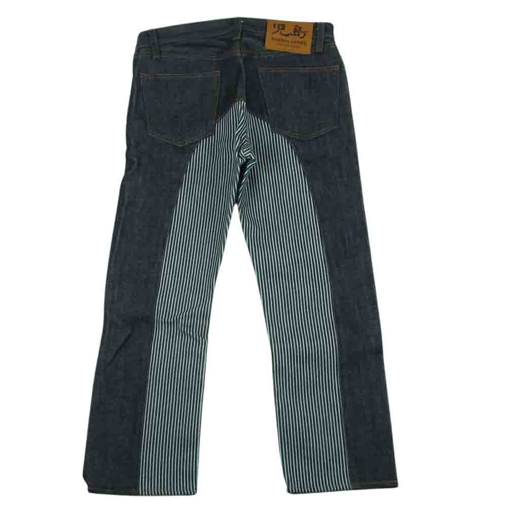 児島ジーンズ KG10-1059 10thアニバーサリー 21oz モンキーコンボ パンツ デニム ヒッコリー インディゴブルー系 ホワイト系 34【美品】【中古】