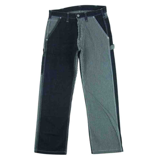 児島ジーンズ 21OZ MULTI COMBO PAINTER PANTS マルチコンボ ペインター パンツ ワーク デニム ヒッコリー インディゴブルー系 ホワイト系 32【美品】【中古】