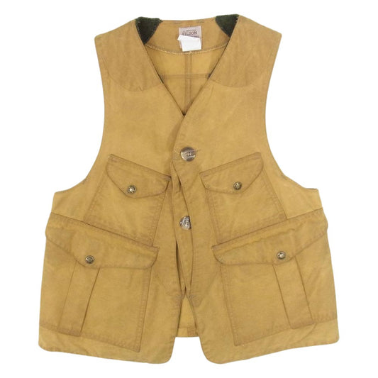 FILSON フィルソン オイルド コットン ハンティング フィッシング ベスト ブラウン系 サイズ表記無【中古】