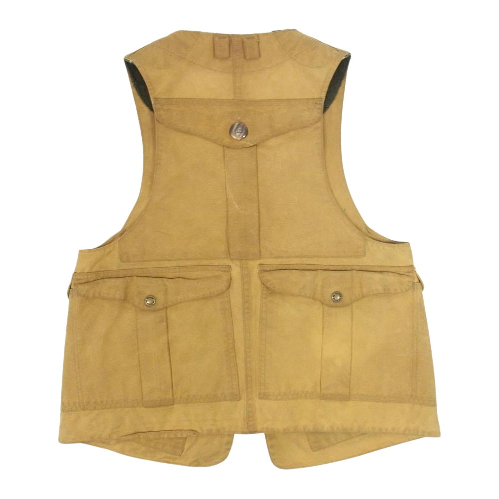 FILSON フィルソン オイルド コットン ハンティング フィッシング ベスト ブラウン系 サイズ表記無【中古】