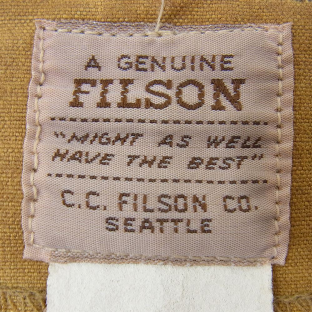 FILSON フィルソン オイルド コットン ハンティング フィッシング ベスト ブラウン系 サイズ表記無【中古】