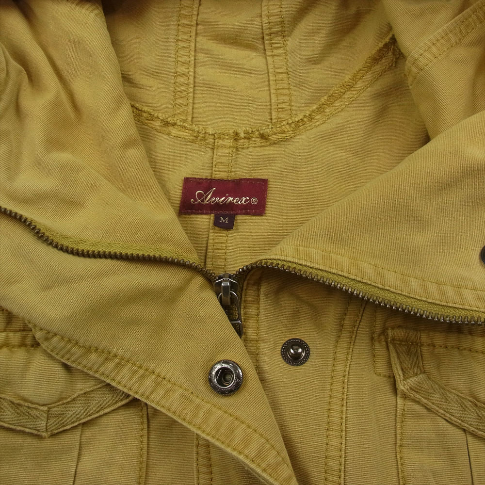 AVIREX アヴィレックス 6206045 M65 フード付き ミリタリー ジャケット イエロー系 M【中古】