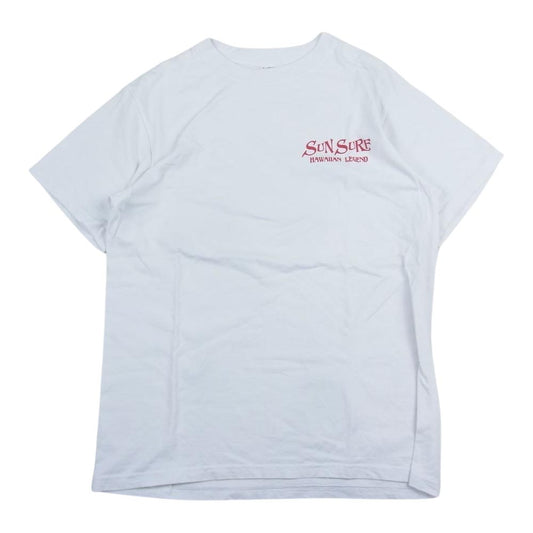 SUN SURF サンサーフ 百虎 プリント 半袖 Tシャツ ホワイト系 L【中古】