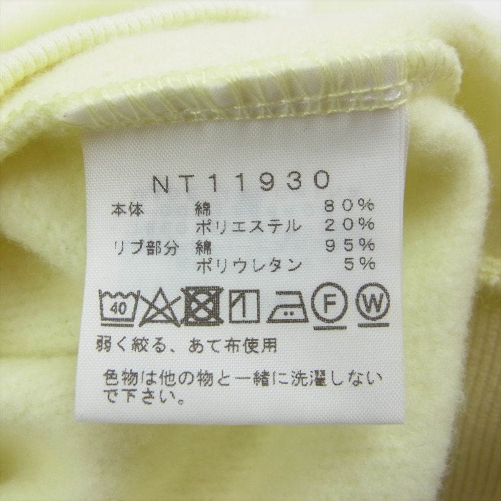 THE NORTH FACE ノースフェイス NT11930 Rearview FullZip Hoodie リアビューフル ジップフーディ パーカー イエロー系 XS【中古】