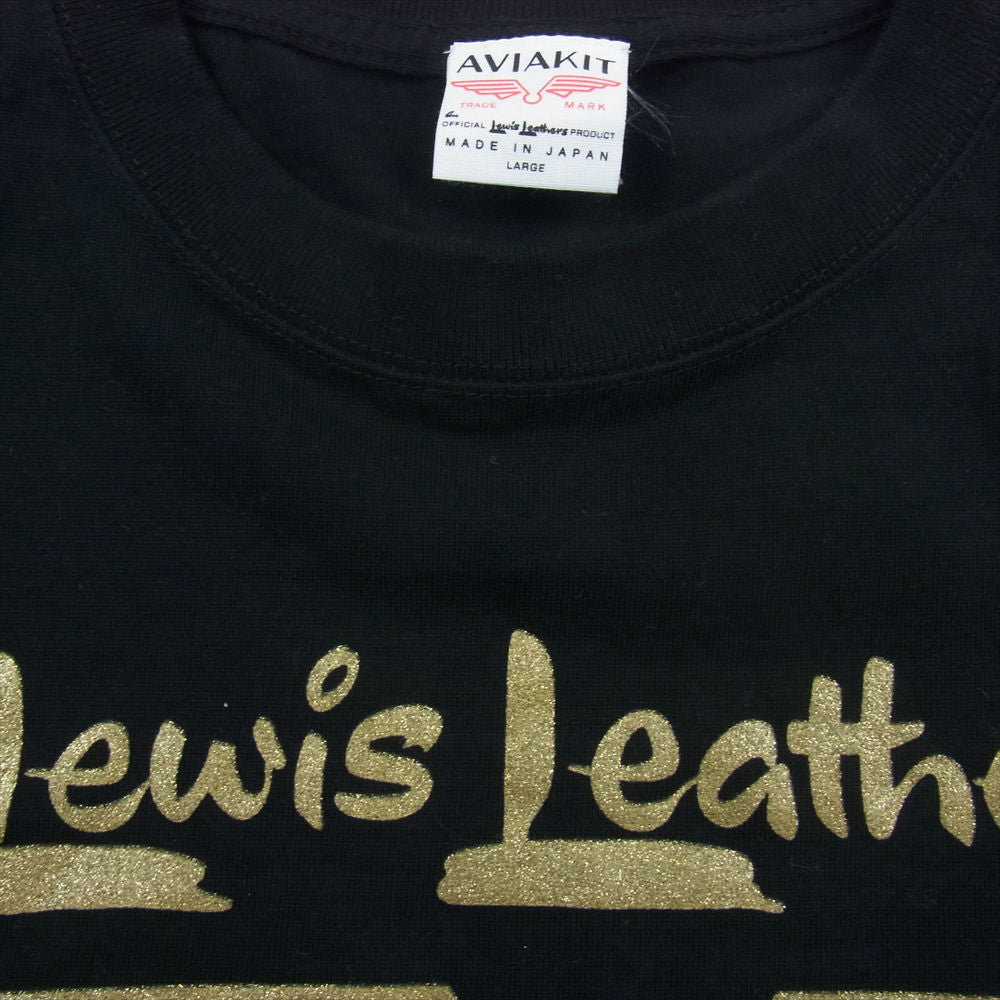 Lewis Leathers ルイスレザー プリント 半袖 Tシャツ ブラック系 L【中古】