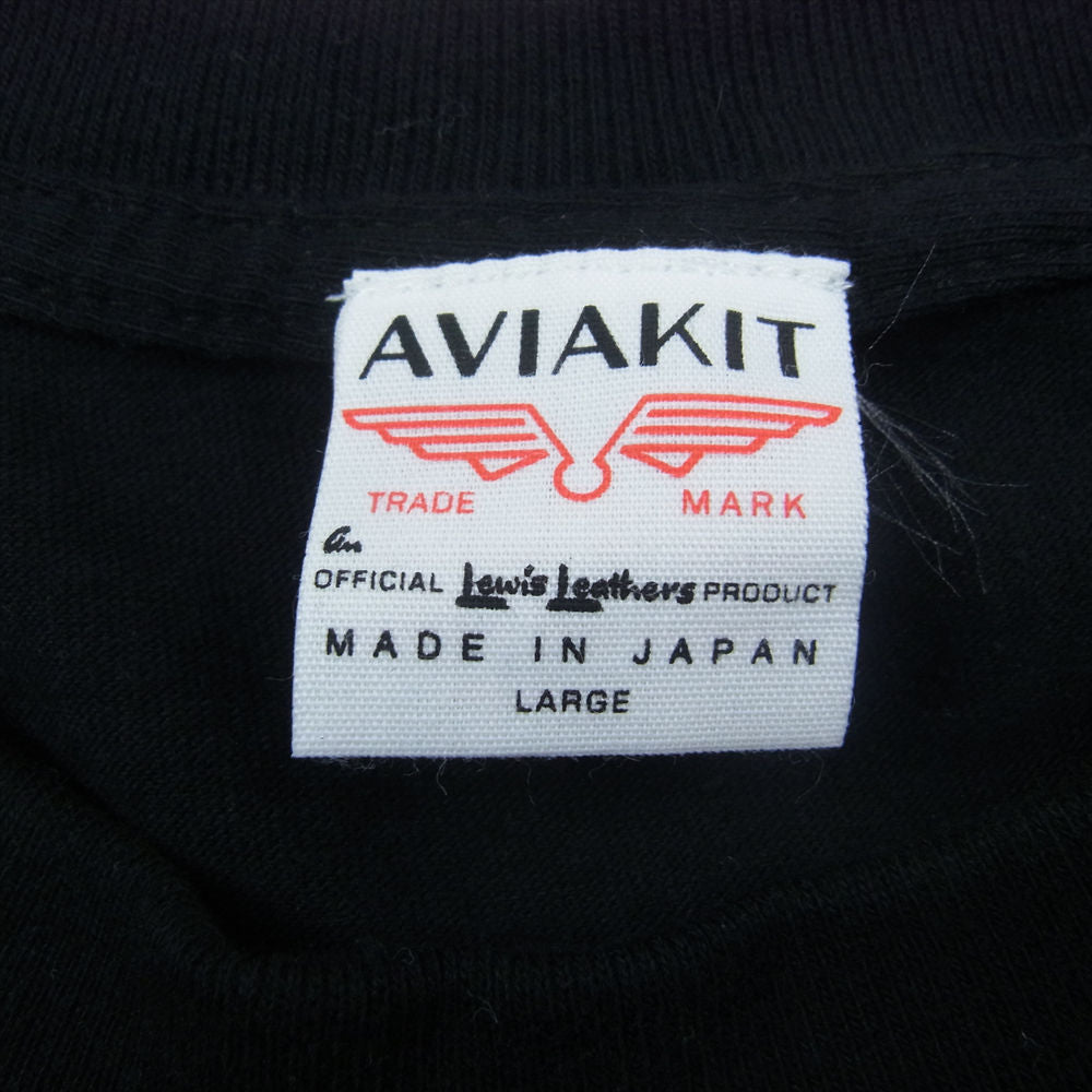 Lewis Leathers ルイスレザー プリント 半袖 Tシャツ ブラック系 L【中古】