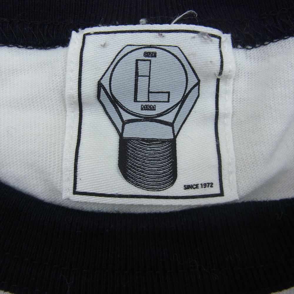 エムアンドエム CUSTOM PERFORMANCE リンガー半袖 Tシャツ ホワイト系 L【中古】