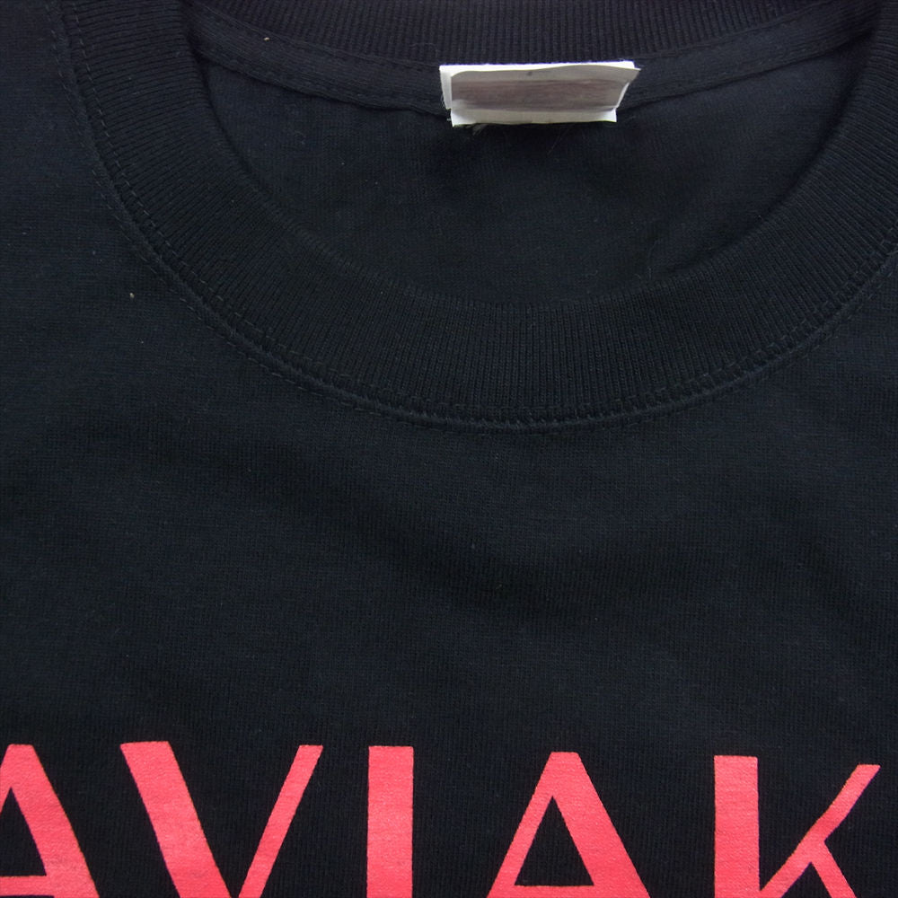 Lewis Leathers ルイスレザー AVIAKIT プリント 長袖 Tシャツ ブラック系 L【中古】