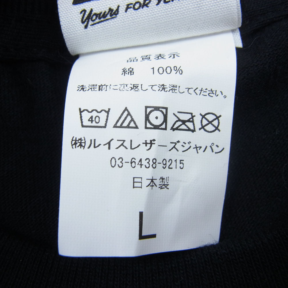 Lewis Leathers ルイスレザー AVIAKIT プリント 長袖 Tシャツ ブラック系 L【中古】