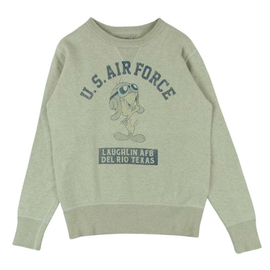 TOY'S McCOY トイズマッコイ Warner Bros McHILL US AIR FORCE ワーナーブラザーズ スウェット グレイッシュべージュ系 36【中古】