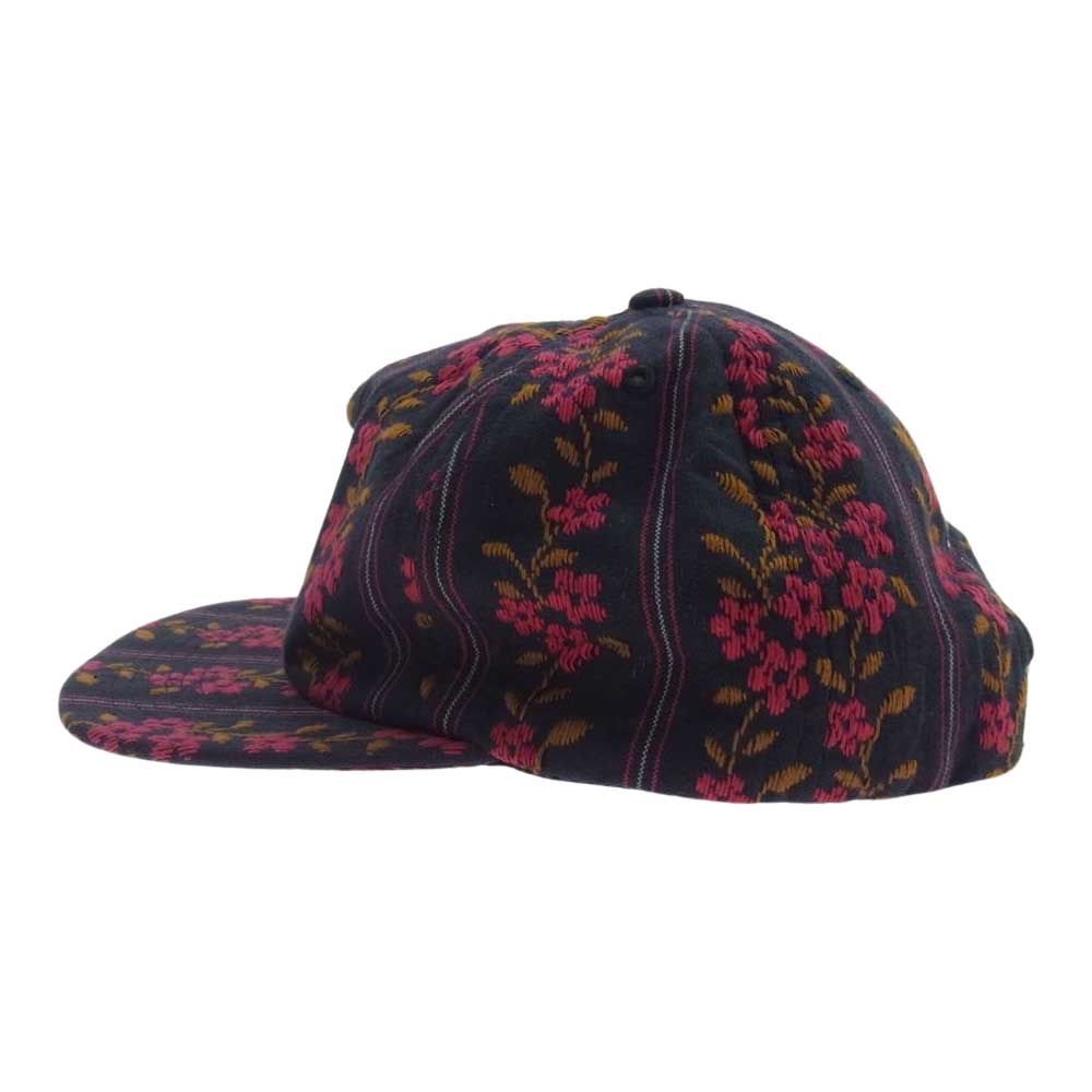 Supreme シュプリーム 19AW Flower Jacquard 5-Panel フラワー 総柄 ジャガード 5パネル キャップ 虎 チャコール系【中古】