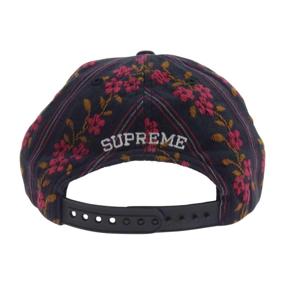 Supreme シュプリーム 19AW Flower Jacquard 5-Panel フラワー 総柄 ジャガード 5パネル キャップ 虎 チャコール系【中古】
