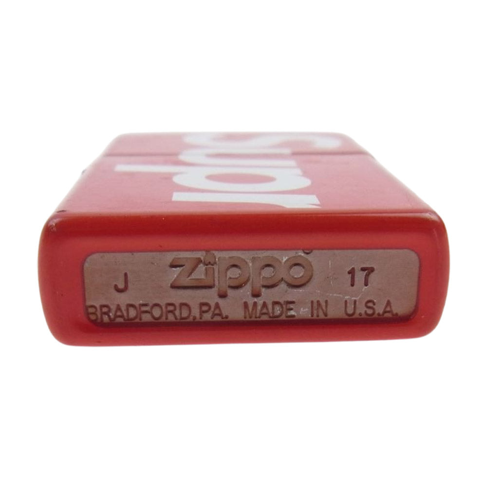 Supreme シュプリーム 18SS Logo Zippo ロゴ ジッポ ライター レッド系【中古】