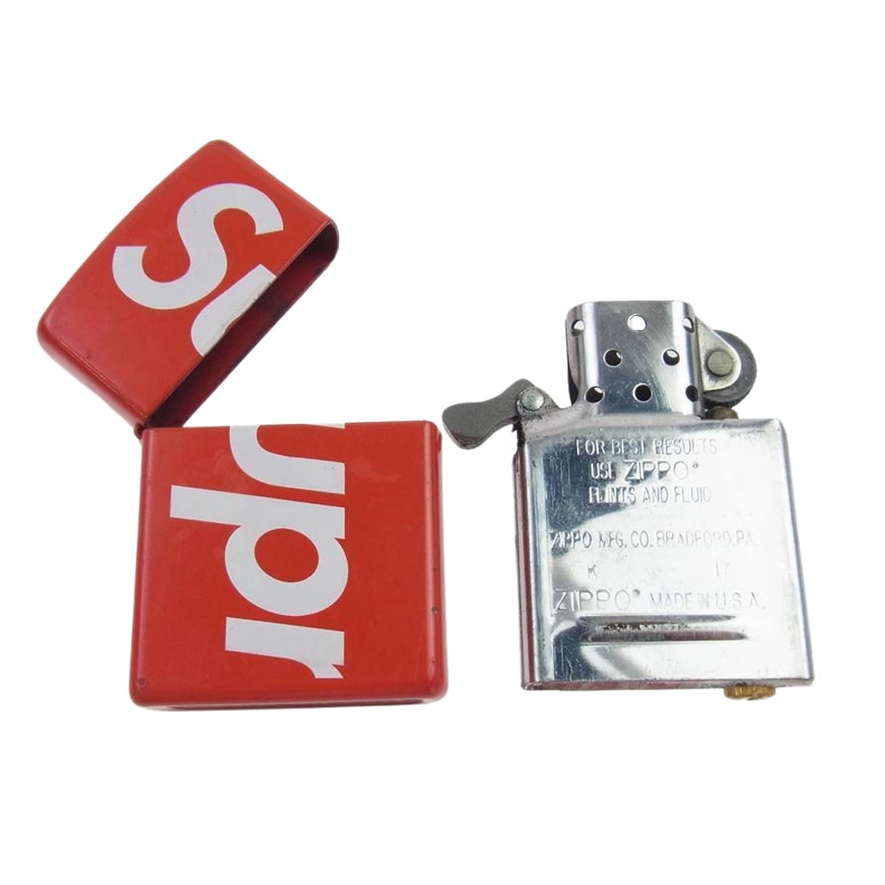 Supreme シュプリーム 18SS Logo Zippo ロゴ ジッポ ライター レッド系【中古】
