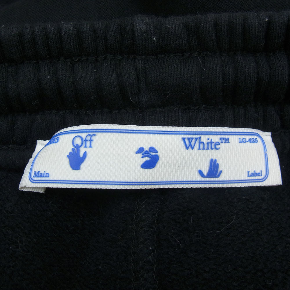 OFF-WHITE オフホワイト OMCH029E20FLE006 jogging trousers with arrows アロー 刺繍 スウェット パンツ ブラック系 M【中古】