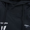 OFF-WHITE オフホワイト OMAB033E19185005 Diag Mariana Double Tee Hoodie ダイアグマリアナ ダブル Tシャツ フーディ レイヤード プルオーバー パーカー  ブラック系 L【中古】