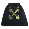 OFF-WHITE オフホワイト 19AW OMBB057F19E30010 Hooded Sweatshirt Hoodie アロープリント ドローコード プルオーバー フーディ スウェット パーカー ブラック系 L【中古】