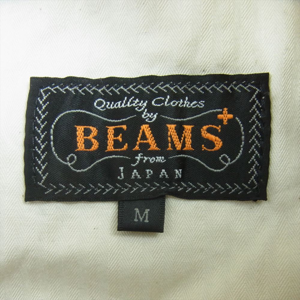 BEAMS ビームス 38-23-0144-139 PLUS プラス  2プリーツ リネン トラウザーズ パンツ 中国製 ベージュ系 M【中古】