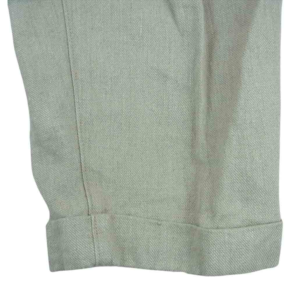 BEAMS ビームス 38-23-0144-139 PLUS プラス  2プリーツ リネン トラウザーズ パンツ 中国製 ベージュ系 M【中古】