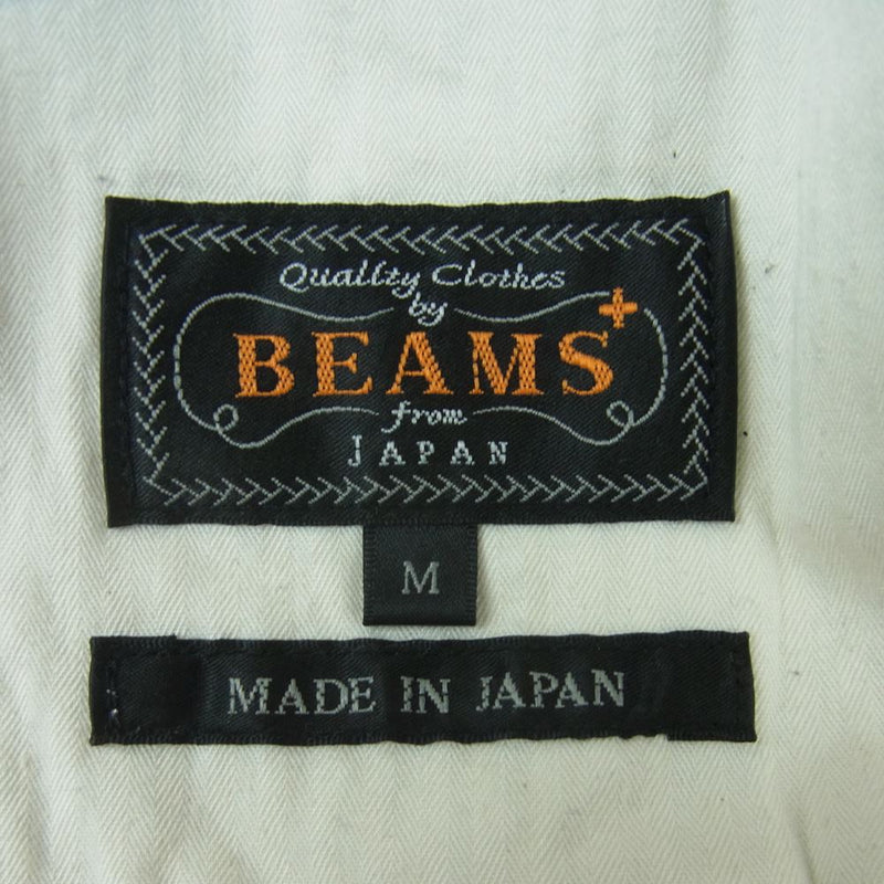 BEAMS ビームス 11-23-0216-874 PLUS プラス  2プリーツ チノ トラウザーズ パンツ 日本製 カーキ系 M【中古】