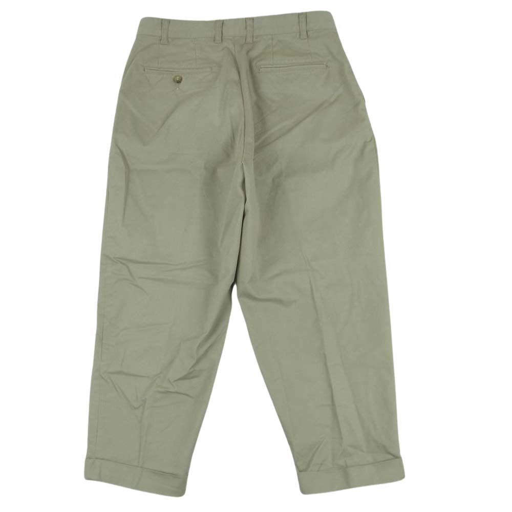 BEAMS ビームス 38-23-0097-874 PLUS プラス  2プリーツ チノ トラウザーズ パンツ 日本製 ベージュ系 M【中古】