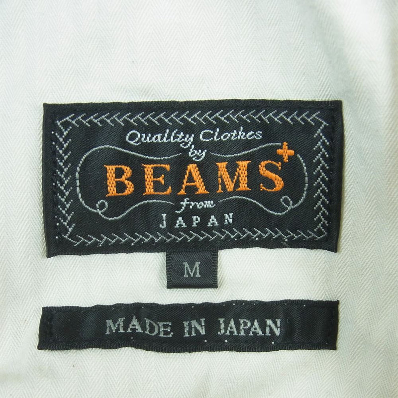 BEAMS ビームス 38-23-0097-874 PLUS プラス  2プリーツ チノ トラウザーズ パンツ 日本製 ネイビー系 M【中古】