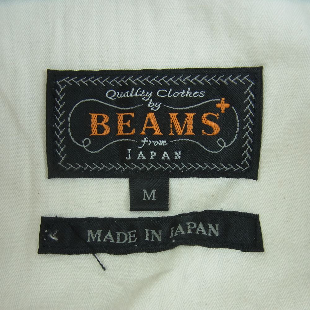 BEAMS ビームス 38-23-0097-874 PLUS プラス  2プリーツ チノ トラウザーズ パンツ 日本製 ライトベージュ系 M【中古】