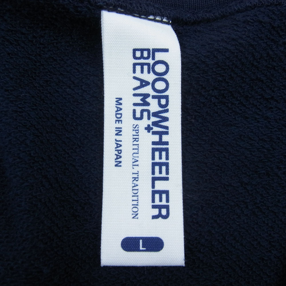 × BEAMS PLUS ビームスプラス スウェット カーディガン ネイビー系 L【美品】【中古】