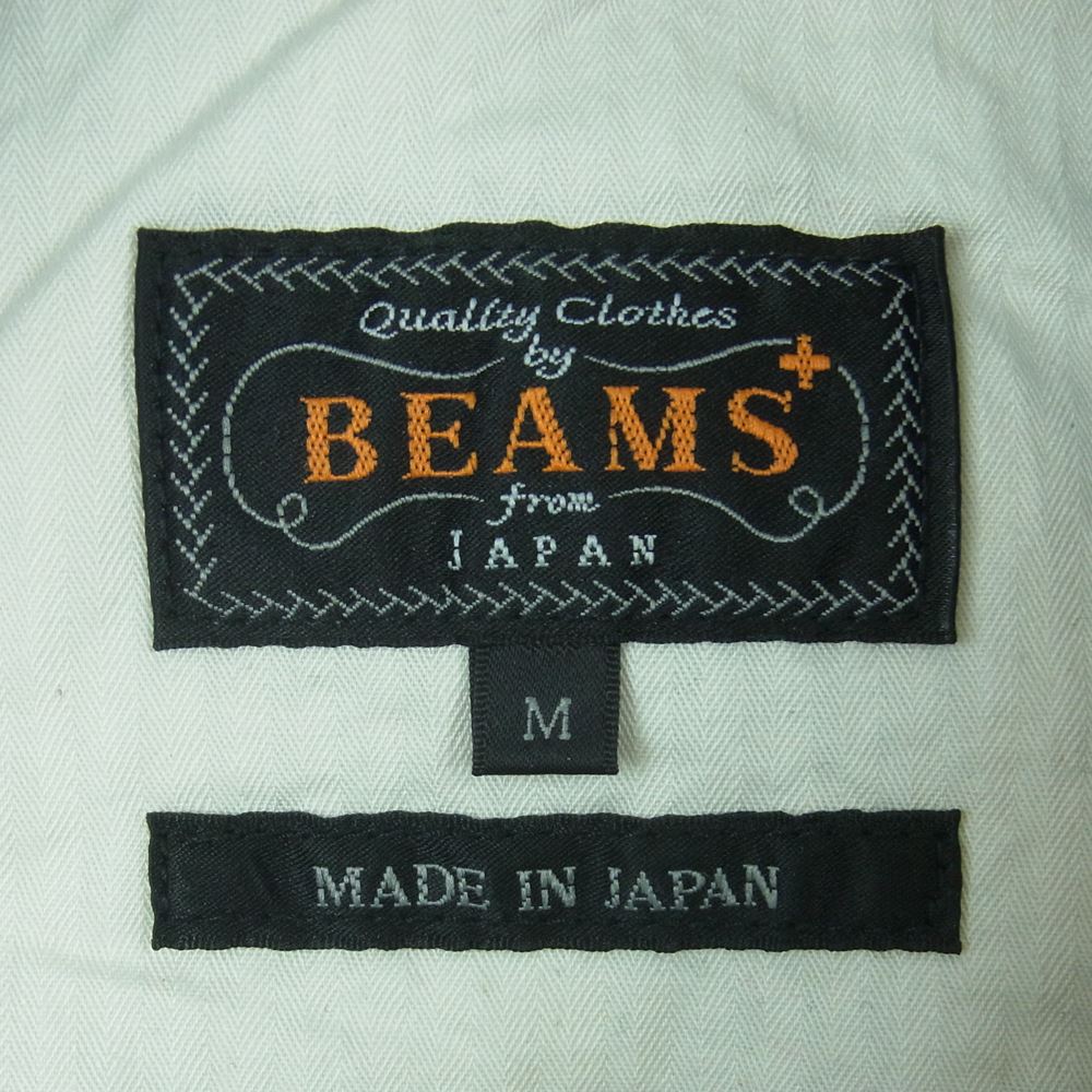 BEAMS ビームス 38-23-0144-578 PLUS プラス 2プリーツ デニム トラウザーズ パンツ 日本製 インディゴブルー系 M【中古】
