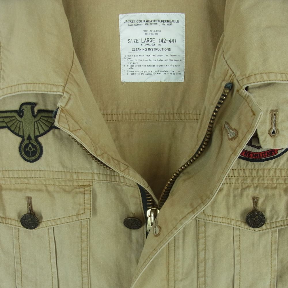 BACKBONE バックボーン 11SS BB11-SS-B10 COLD WEATHER JACKET コールドウェザー ミリタリー ジャケット ベージュ系 L 42 - 44【中古】