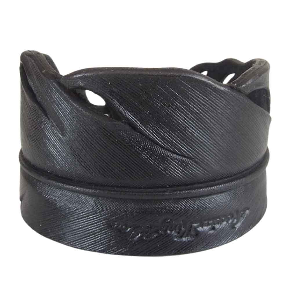 ルースターキング&カンパニー Carved Leather Feather Bangle レザー フェザー バングル ブレスレット ブラック系【中古】