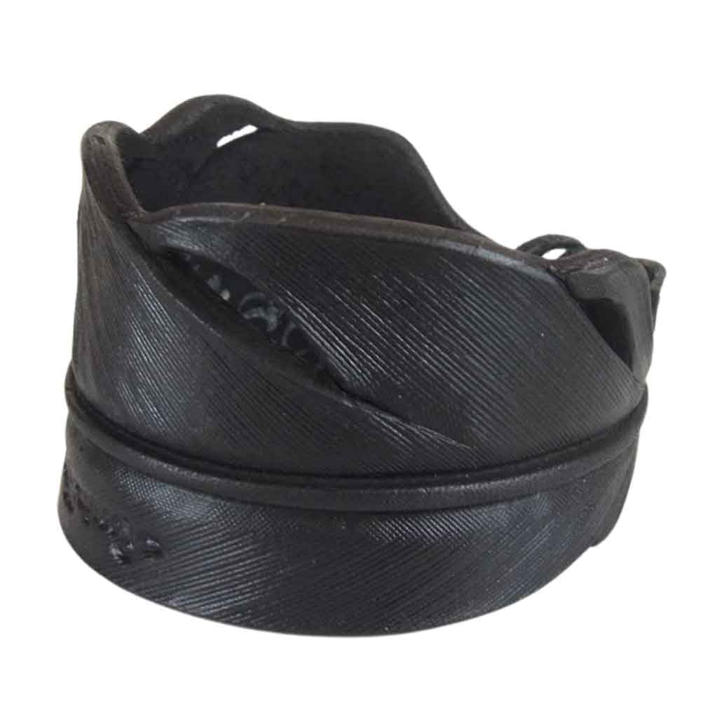 ルースターキング&カンパニー Carved Leather Feather Bangle レザー フェザー バングル ブレスレット ブラック系【中古】