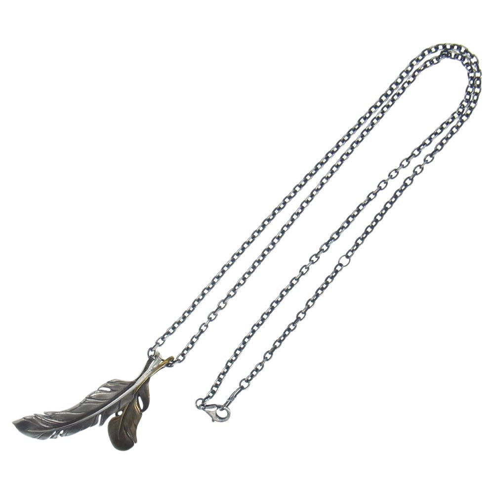 Sympathy of Soul シンパシーオブソウル Old Feather Necklace オールド ダブル 2連 フェザー ネックレス シルバー系【中古】