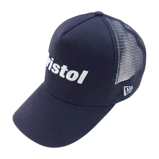 F.C.R.B. エフシーアールビー 17AW FCRB-178071 × NEWERA  ニューエラ BRISTOL MESH CAP ブリストル メッシュ キャップ ロゴ刺繍 帽子 ダークネイビー系【中古】