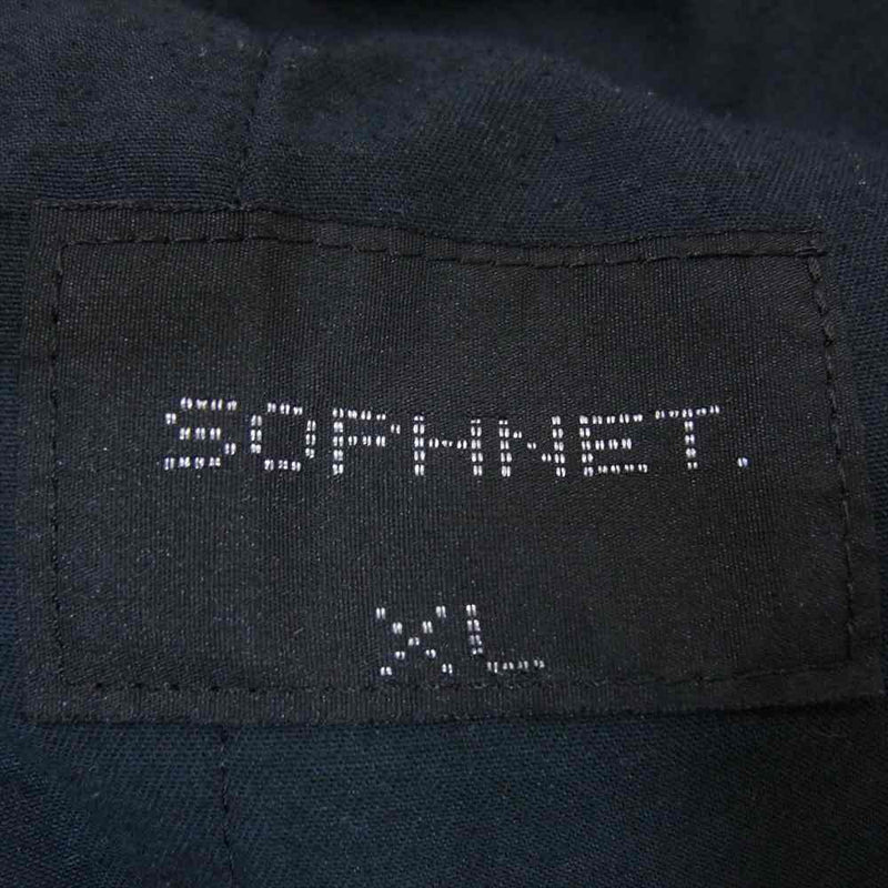 SOPHNET. ソフネット 19AW SOPH-192037  STRETCH HEM CONCEALED SLIM FIT SLACKS ストレッチ スリムフィット ロングパンツ ブラック系 XL【中古】