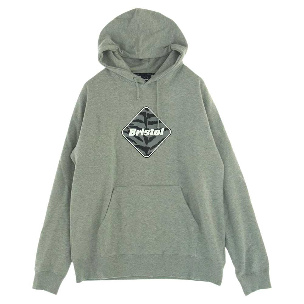 F.C.R.B. エフシーアールビー 22SS FCRB-212131 EMBLEM TIGER SWEAT HOODIE エンブレム タイガー スウェット フーディー パーカー ロゴ プリント グレー系 XL【中古】
