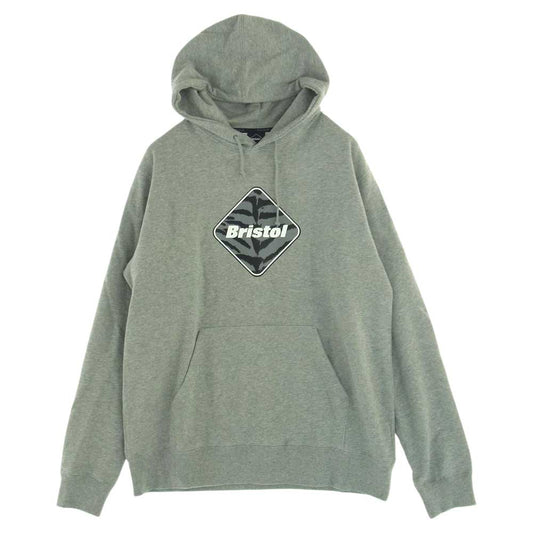 F.C.R.B. エフシーアールビー 22SS FCRB-212131 EMBLEM TIGER SWEAT HOODIE エンブレム タイガー スウェット フーディー パーカー ロゴ プリント グレー系 XL【中古】